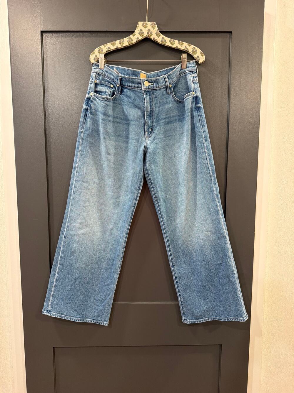 MOTHER The Maven Ankle Mid-Rise Wide-Leg Jeans